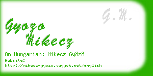 gyozo mikecz business card